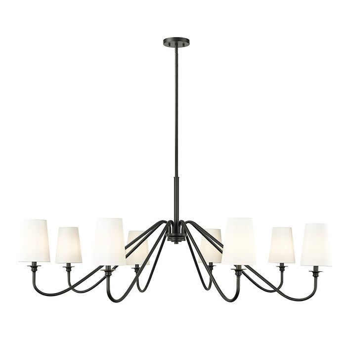 Z-Lite Gianna 8 Light Chandelier, Matte Black/White - 7509-8-60MB