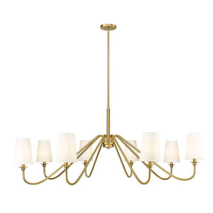 Z-Lite Gianna 8 Light Chandelier, Modern Gold/White - 7509-8-60MGLD