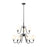 Z-Lite Gianna 9 Light 32" Chandelier, Matte Black/White - 7509-9-32MB