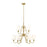 Z-Lite Gianna 9 Light 32" Chandelier, Modern Gold/White - 7509-9-32MGLD