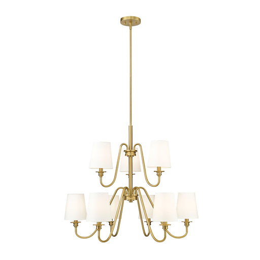 Z-Lite Gianna 9 Light 32" Chandelier, Modern Gold/White - 7509-9-32MGLD