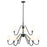 Z-Lite Gianna 9 Light 46" Chandelier, Matte Black/White - 7509-9-46MB