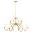 Z-Lite Gianna 9 Light 46" Chandelier, Modern Gold/White - 7509-9-46MGLD