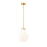 Z-Lite Newbury 1 Light 10" Pendant, Modern Gold/White Opal - 7510P10-MGLD