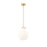 Z-Lite Newbury 1 Light 10" Pendant, Modern Gold/White Opal