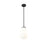 Z-Lite Newbury 1 Light 8" Pendant, Matte Black/White Opal