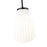 Z-Lite Newbury 1 Light 8" Pendant, Matte Black/White Opal