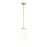 Z-Lite Newbury 1 Light 13" Pendant, Modern Gold/White Opal - 7512P13-MGLD