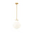 Z-Lite Newbury 1 Light 13" Pendant, Modern Gold/White Opal