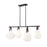 Z-Lite Newbury 4Lt 13" Linear Chandelier, Matte Black/White Opal - 7513-4L-MB