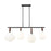 Z-Lite Newbury 4Lt 13" Linear Chandelier, Matte Black/White Opal