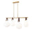 Z-Lite Newbury 4Lt 13" Linear Chandelier, Modern Gold/White Opal - 7513-4L-MGLD