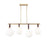 Z-Lite Newbury 4Lt 13" Linear Chandelier, Modern Gold/White Opal