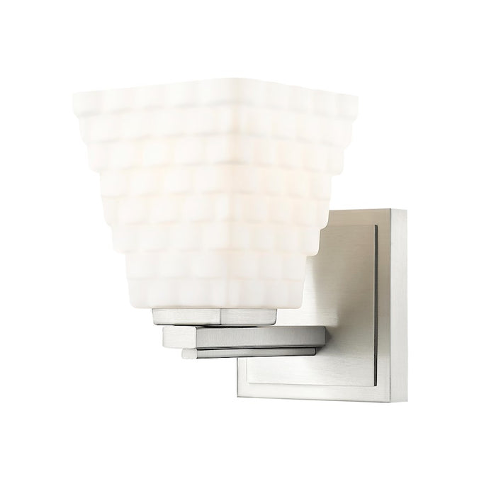 Z-Lite Annalise 1 Light Wall Sconce, Brushed Nickel/Matte Opal - 7514-1S-BN