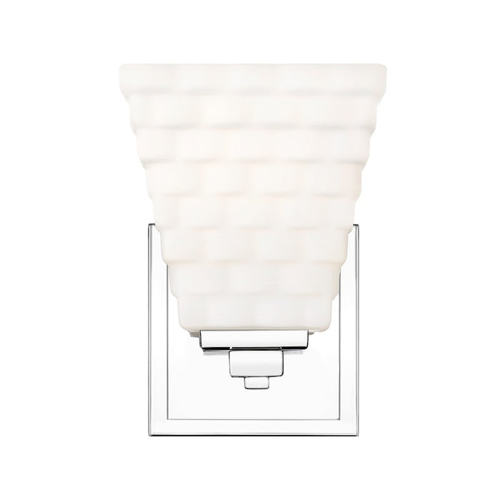 Z-Lite Annalise 1 Light Wall Sconce, Chrome/Matte Opal