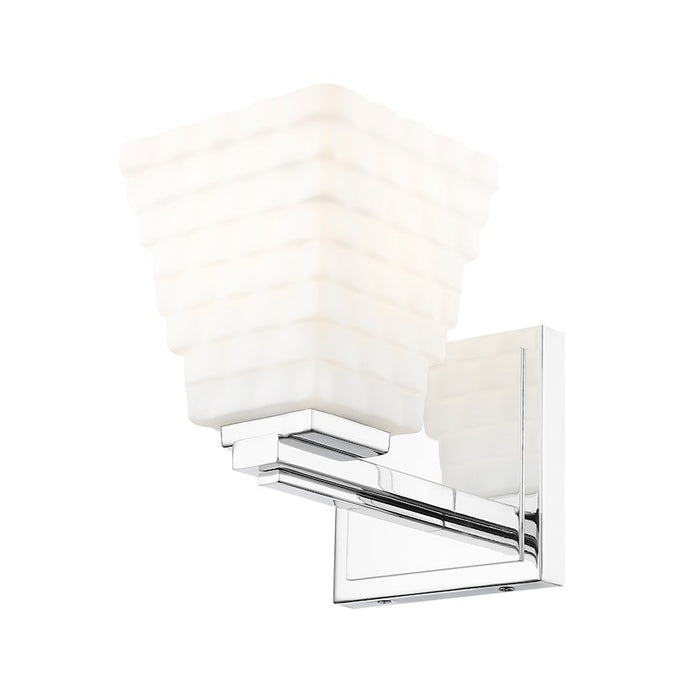 Z-Lite Annalise 1 Light Wall Sconce, Chrome/Matte Opal