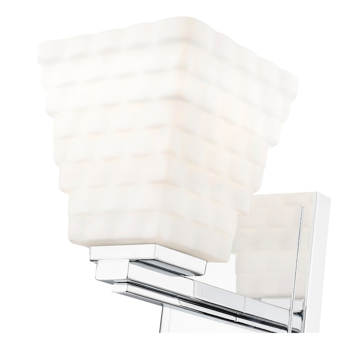 Z-Lite Annalise 1 Light Wall Sconce, Chrome/Matte Opal