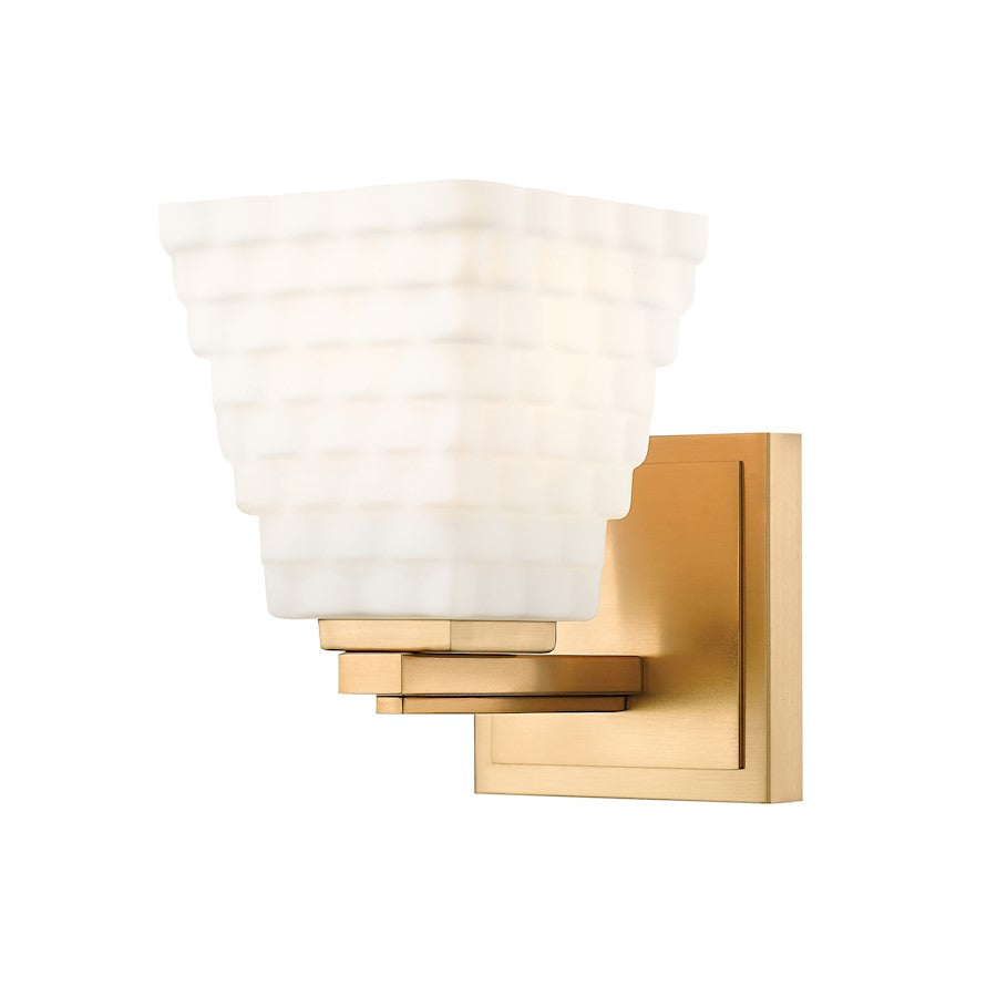 Z-Lite Annalise 1 Light Wall Sconce, Modern Gold/Matte Opal - 7514-1S-MGLD