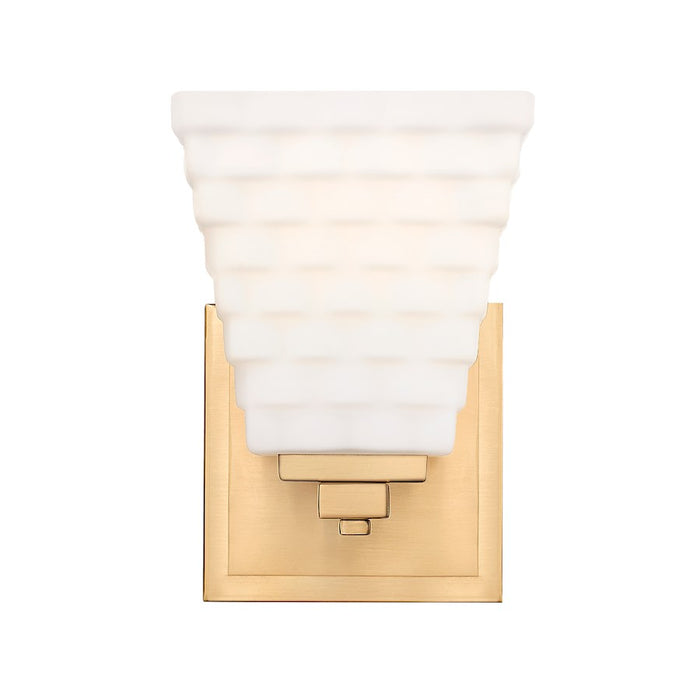 Z-Lite Annalise 1 Light Wall Sconce, Modern Gold/Matte Opal