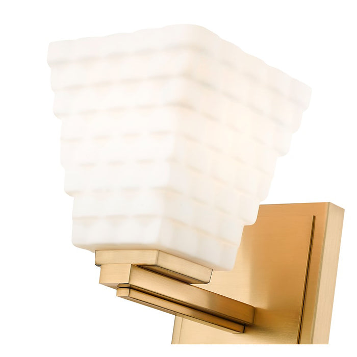 Z-Lite Annalise 1 Light Wall Sconce, Modern Gold/Matte Opal