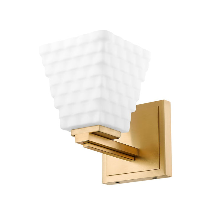Z-Lite Annalise 1 Light Wall Sconce, Modern Gold/Matte Opal