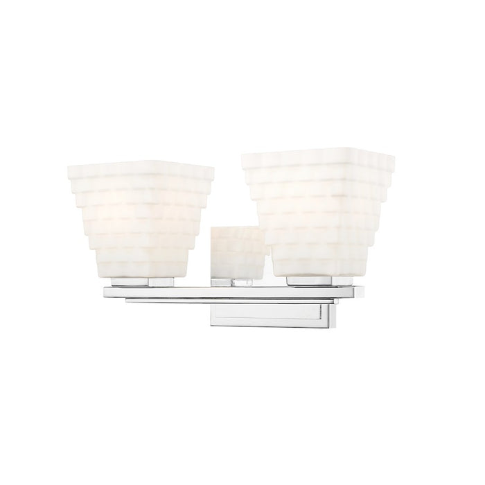 Z-Lite Annalise 2 Light Vanity, Chrome/Matte Opal - 7514-2V-CH