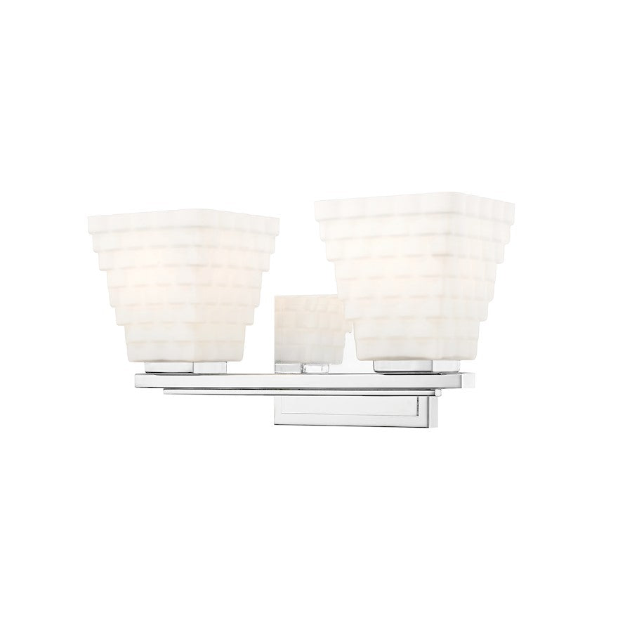 Z-Lite Annalise 2 Light Vanity, Chrome/Matte Opal - 7514-2V-CH