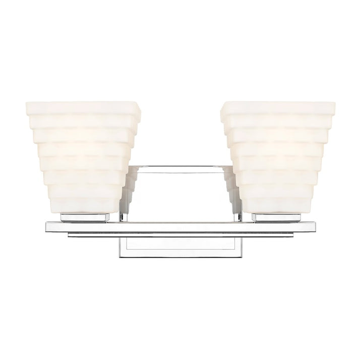 Z-Lite Annalise 2 Light Vanity, Chrome/Matte Opal