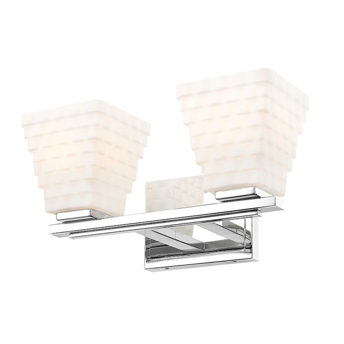 Z-Lite Annalise 2 Light Vanity, Chrome/Matte Opal