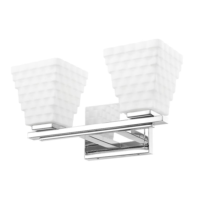 Z-Lite Annalise 2 Light Vanity, Chrome/Matte Opal