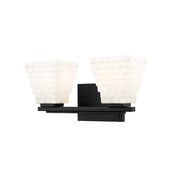 Z-Lite Annalise 2 Light Vanity, Matte Black/Matte Opal - 7514-2V-MB