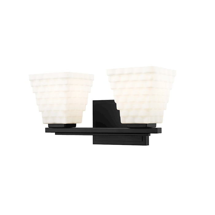 Z-Lite Annalise 2 Light Vanity, Matte Black/Matte Opal - 7514-2V-MB