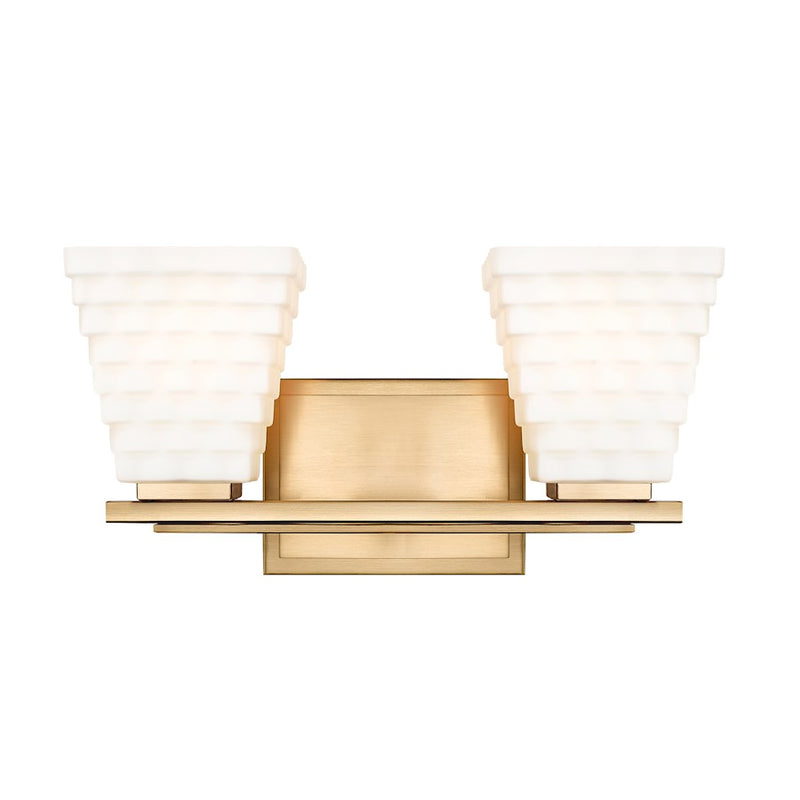 Z-Lite Annalise 2 Light Vanity, Modern Gold/Matte Opal
