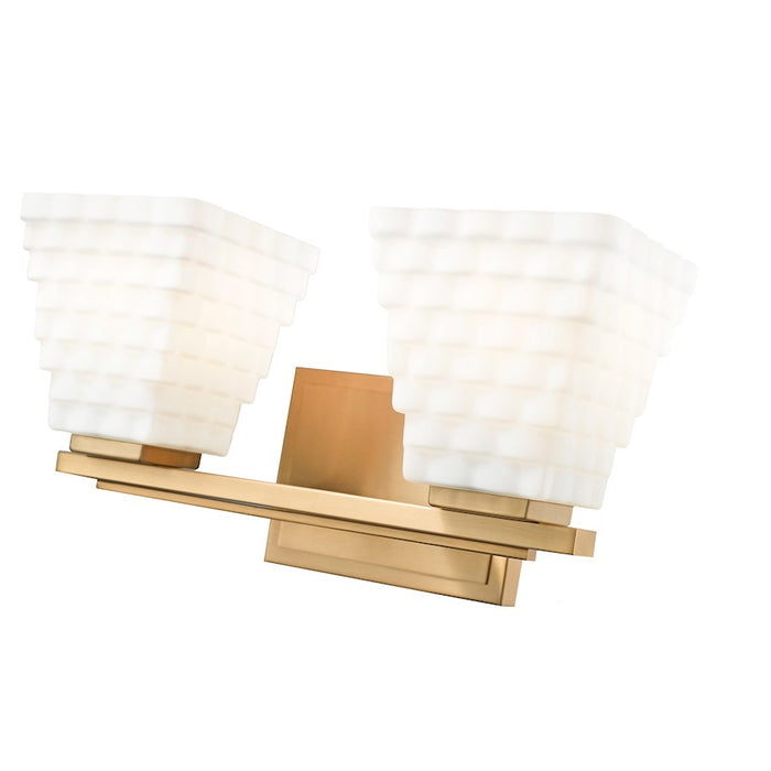 Z-Lite Annalise 2 Light Vanity, Modern Gold/Matte Opal