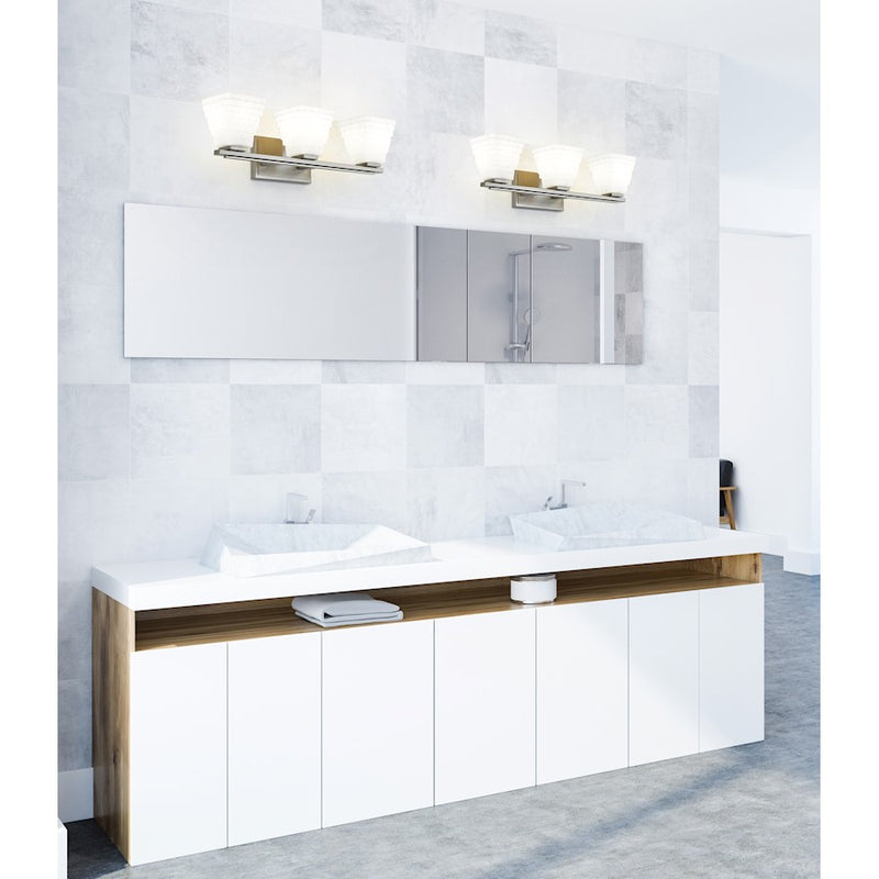 Z-Lite Annalise 3 Light Vanity, Brushed Nickel/Matte Opal