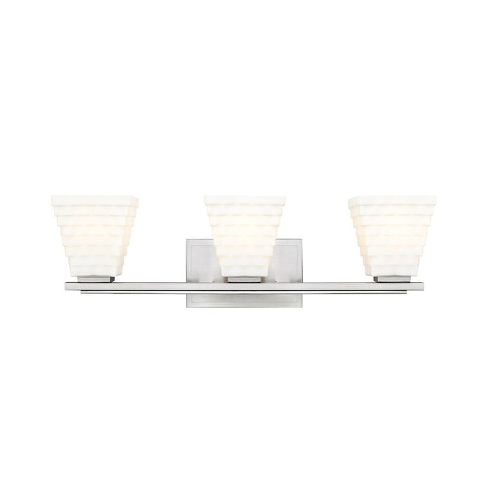 Z-Lite Annalise 3 Light Vanity, Brushed Nickel/Matte Opal