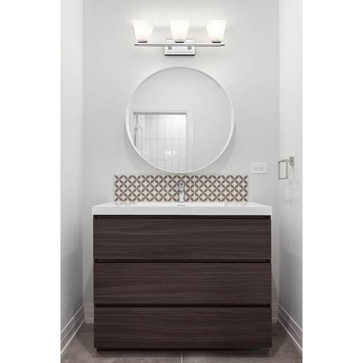 Z-Lite Annalise 3 Light Vanity, Chrome/Matte Opal
