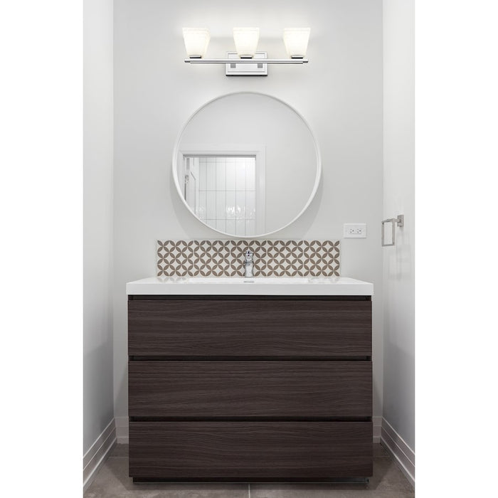 Z-Lite Annalise 3 Light Vanity, Chrome/Matte Opal