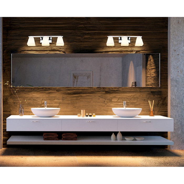 Z-Lite Annalise 3 Light Vanity, Chrome/Matte Opal