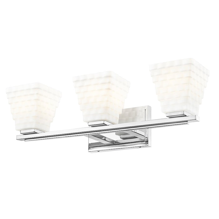 Z-Lite Annalise 3 Light Vanity, Chrome/Matte Opal