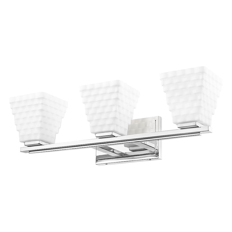 Z-Lite Annalise 3 Light Vanity, Chrome/Matte Opal