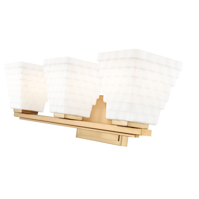 Z-Lite Annalise 3 Light Vanity, Modern Gold/Matte Opal