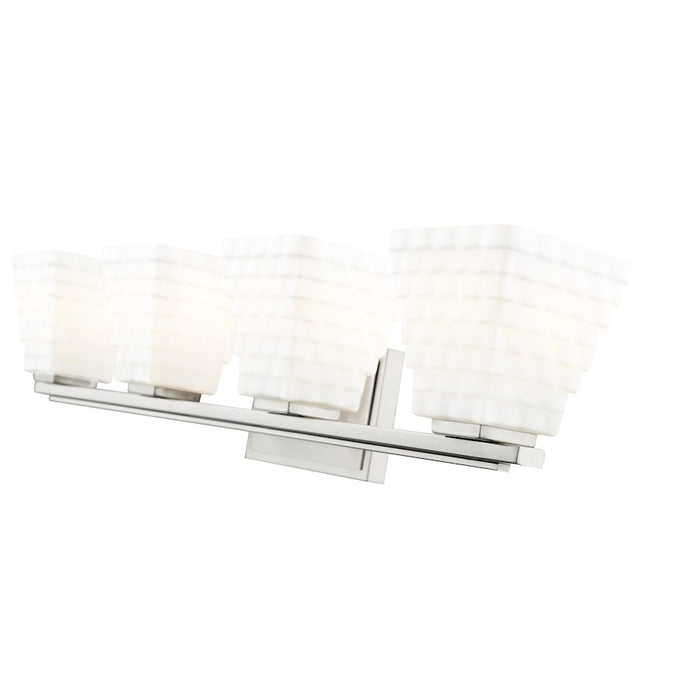 Z-Lite Annalise 4 Light Vanity, Brushed Nickel/Matte Opal