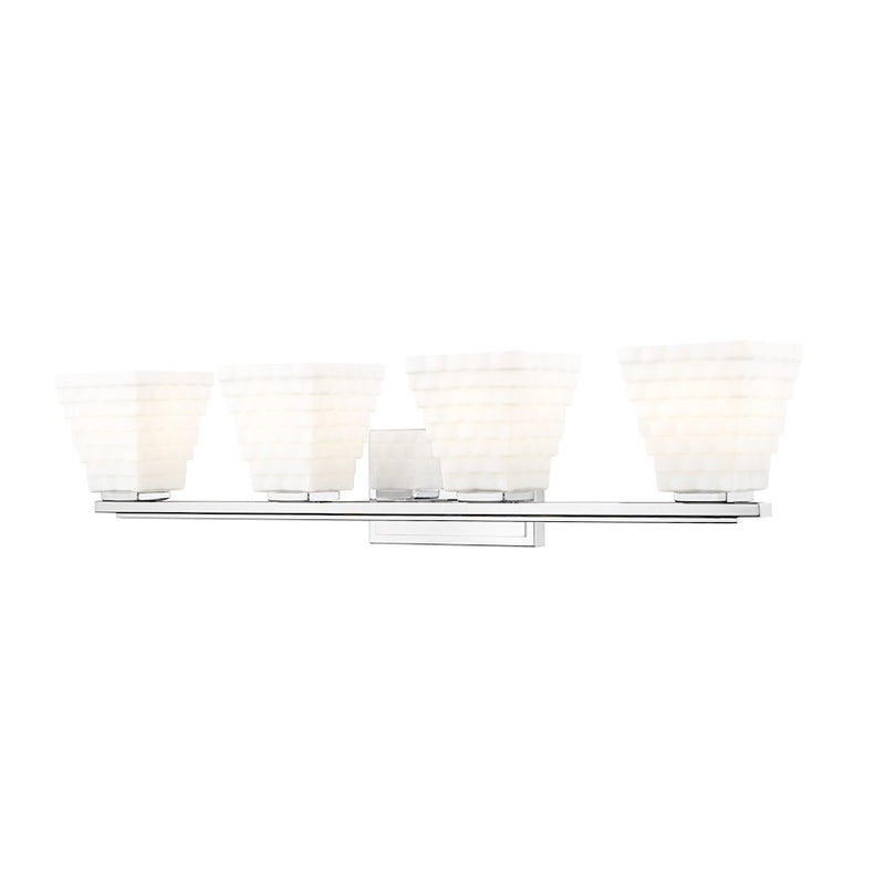 Z-Lite Annalise 4 Light Vanity, Chrome/Matte Opal - 7514-4V-CH