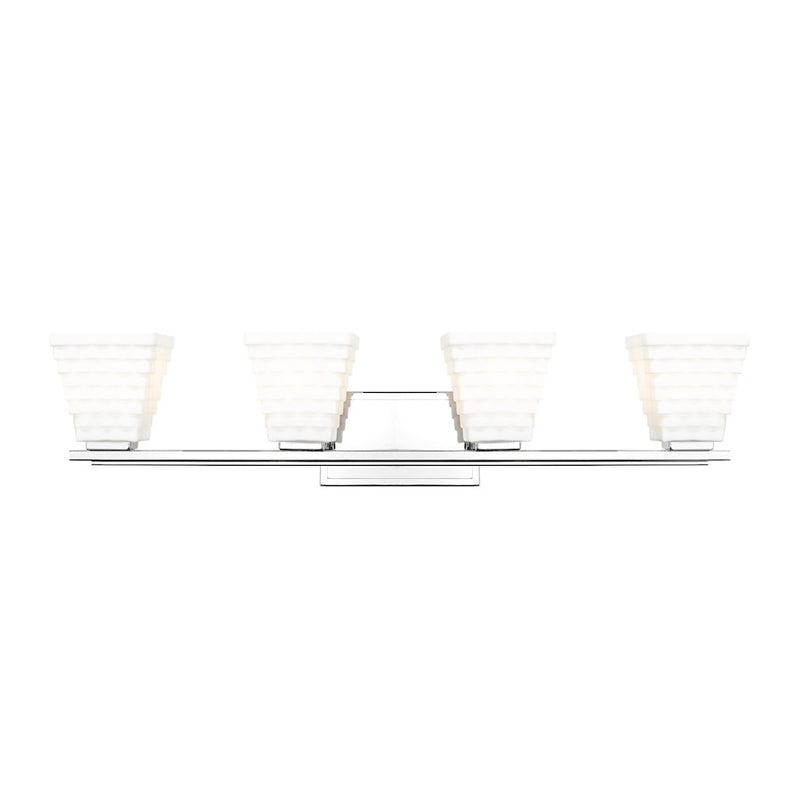 Z-Lite Annalise 4 Light Vanity, Chrome/Matte Opal