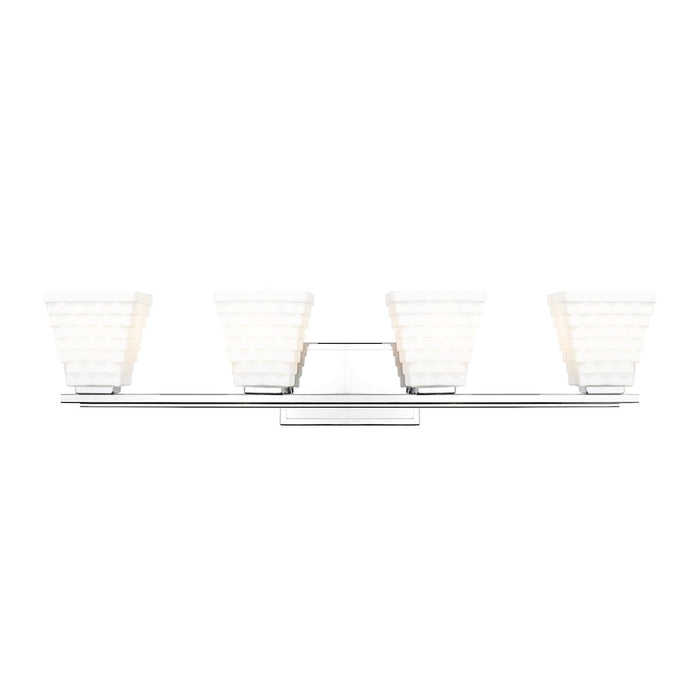 Z-Lite Annalise 4 Light Vanity, Chrome/Matte Opal