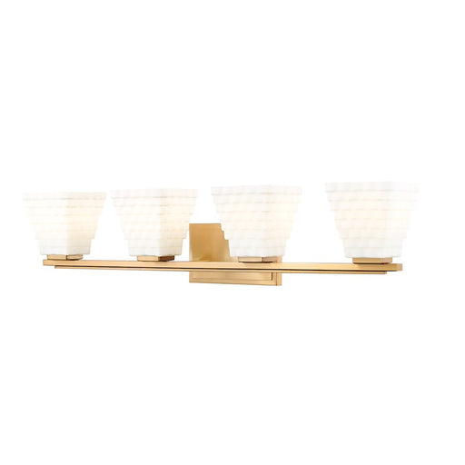 Z-Lite Annalise 4 Light Vanity, Modern Gold/Matte Opal - 7514-4V-MGLD