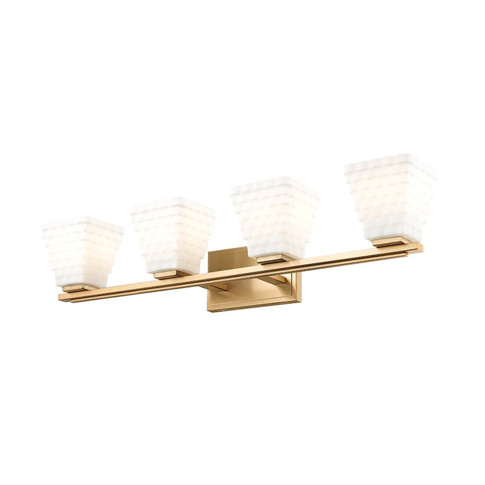 Z-Lite Annalise 4 Light Vanity, Modern Gold/Matte Opal