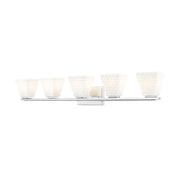 Z-Lite Annalise 5 Light Vanity, Chrome/Matte Opal - 7514-5V-CH