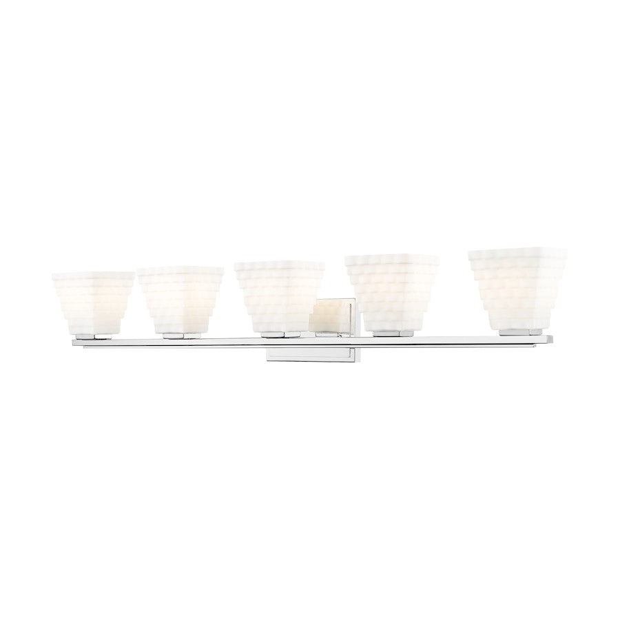 Z-Lite Annalise 5 Light Vanity, Chrome/Matte Opal - 7514-5V-CH